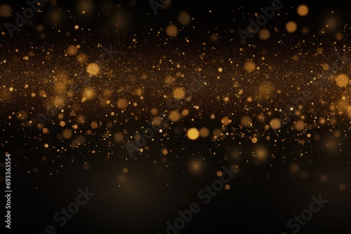 Glowing gold black grainy gradient background  © Celina