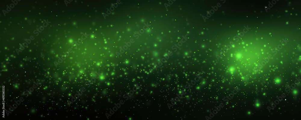Glowing green black grainy gradient background 