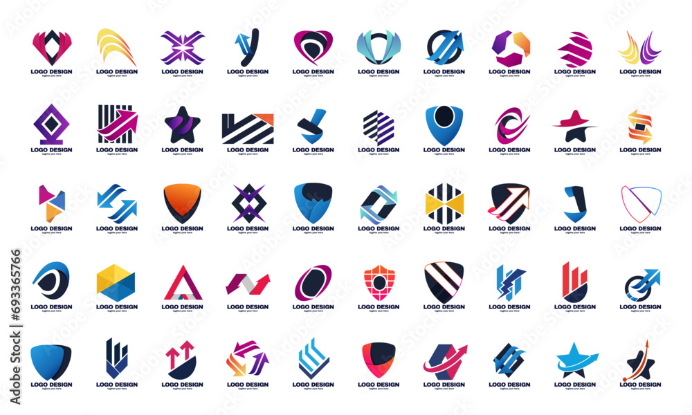 Explore unique logo collection templates to enhance your brand presence—a logo design, icon symbol, and template element crafted for your company 002626
