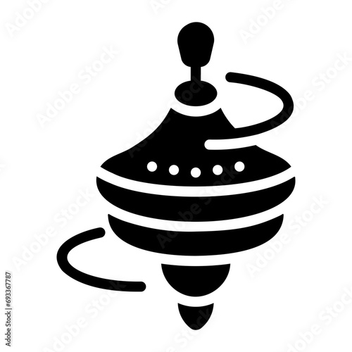 spinning top Solid icon