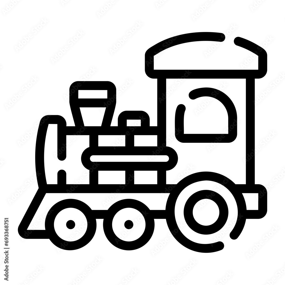 train toy Line Icon train toy Line Icon