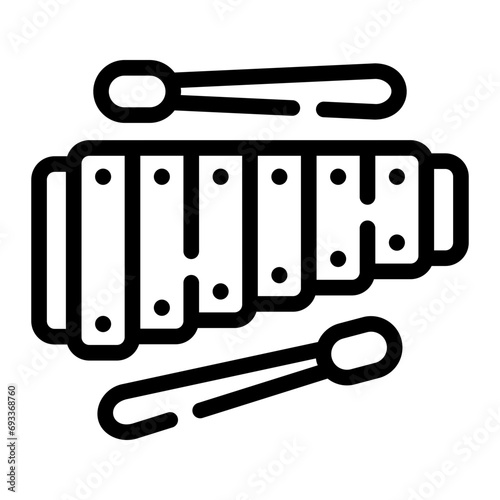 xylophone Line Icon