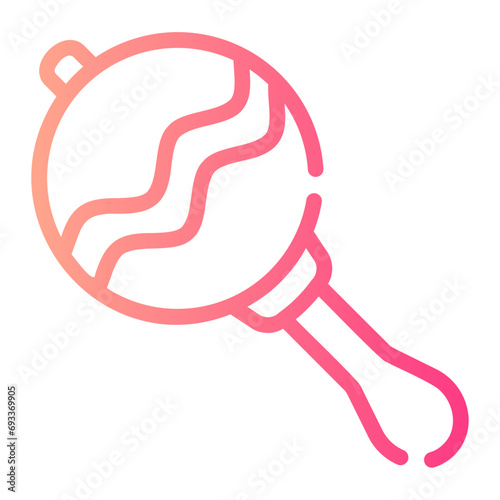 rattle Line Gradient Icon