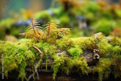 moss and foliage growing on an old beaver dam © studioworkstock
