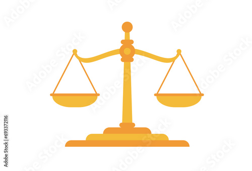 Scale vintage gold flat illustration icon design