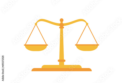Scale vintage gold flat illustration icon design