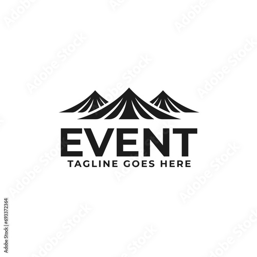 Event Tent Logo Design Concept Vector Illustration Symbol Icon