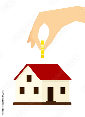 Accumulation on real estate. Vector illustration