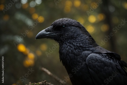 raven in the snow, crow, generative ai, 