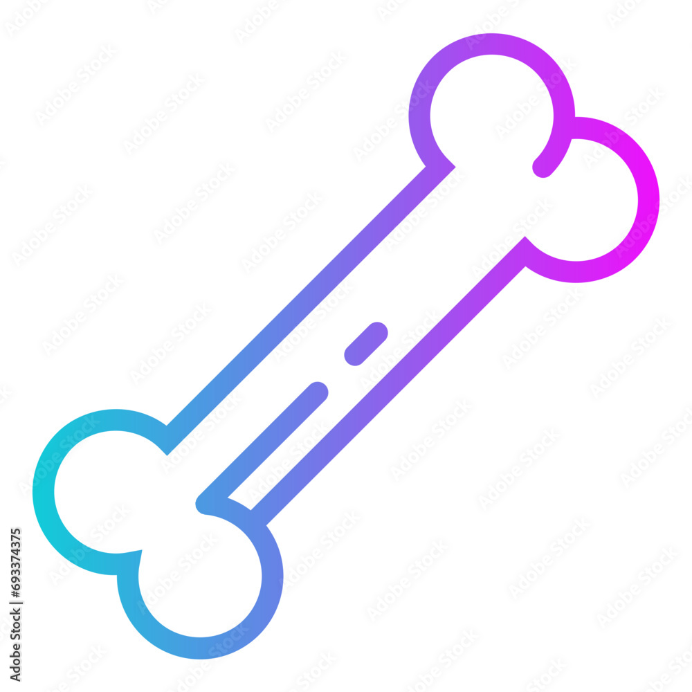 Dog Bone Gradient Icon Design Vector Dog Bone Gradient Icon Design Vector