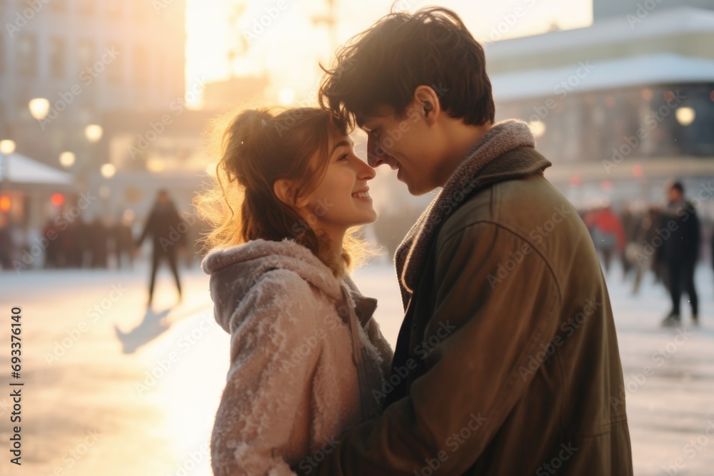 A picture of a man and a woman standing side by side. This versatile image can be used to represent relationships, partnerships, teamwork, or friendship A picture of a man and a woman standing side by side. This versatile image can be used to represent relationships, partnerships, teamwork, or friendship