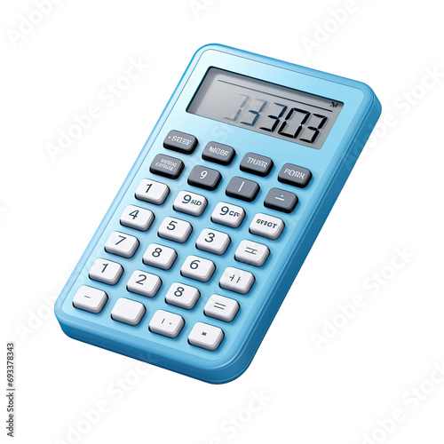 Calculator isolated on transparent background