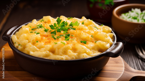 a bowl of macaroni and cheese
