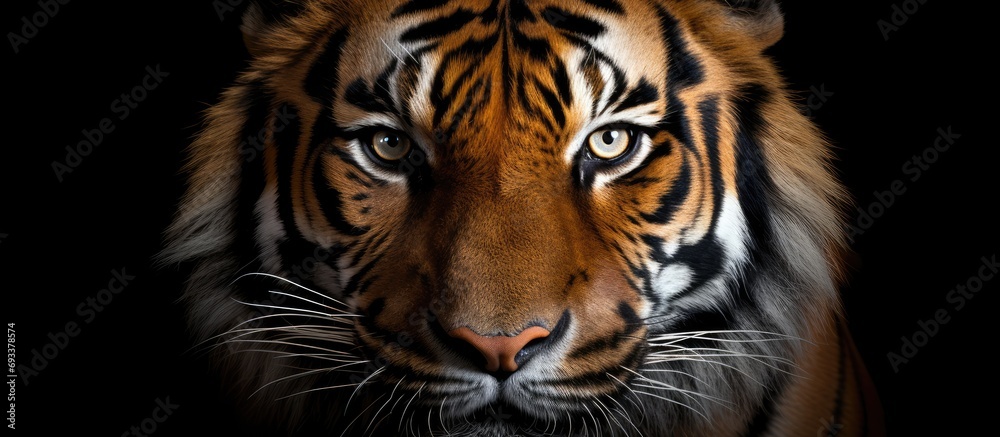 Fototapeta premium Tiger in close-up view.
