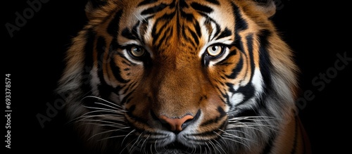 Tiger in close-up view.