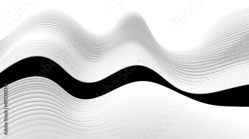 Waves on a white background, with a black line, in the style of kinetic lines and curves, web-based art, precisionist art, pigeoncore, drawing machines, figura serpentinata, animated shapes