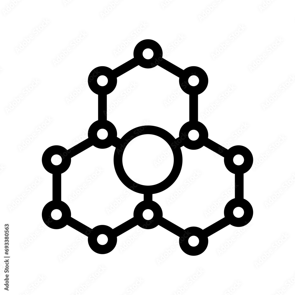 Molecule Icon vector. Chemistry illustration sign. Scientific symbol. Chemical bonds logo. Molecule Icon vector. Chemistry illustration sign. Scientific symbol. Chemical bonds logo.