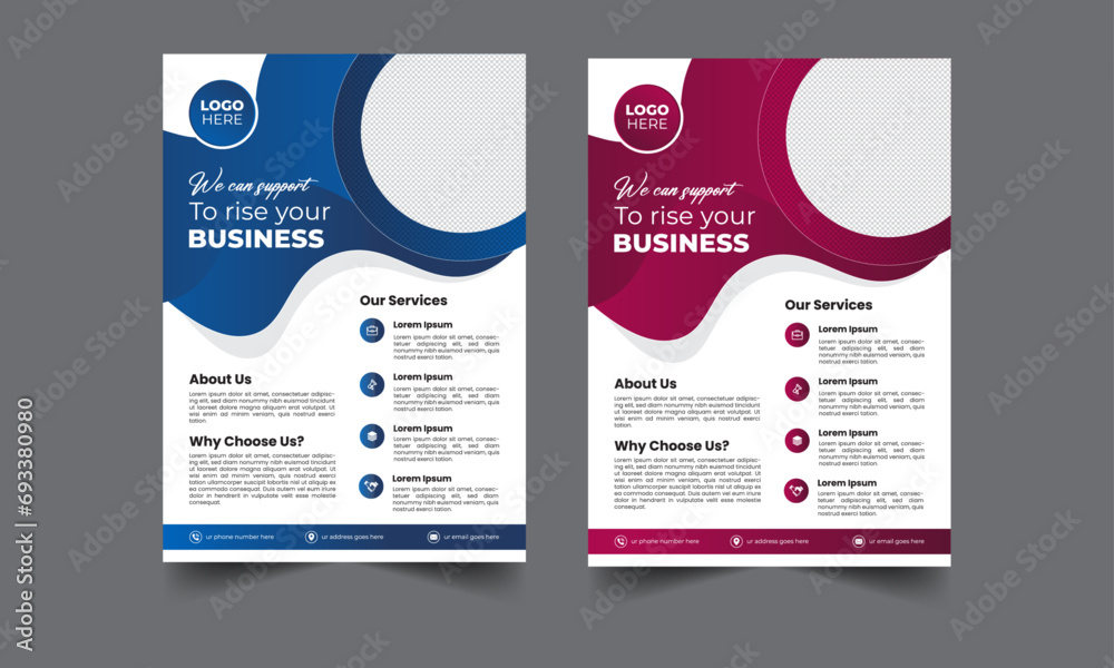 Obraz premium Creative Modern Abstract corporate business Flyer Design.