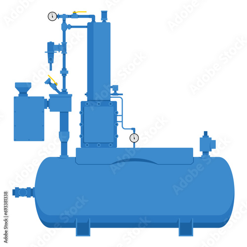 Propane-Air mixing system isolated illustration