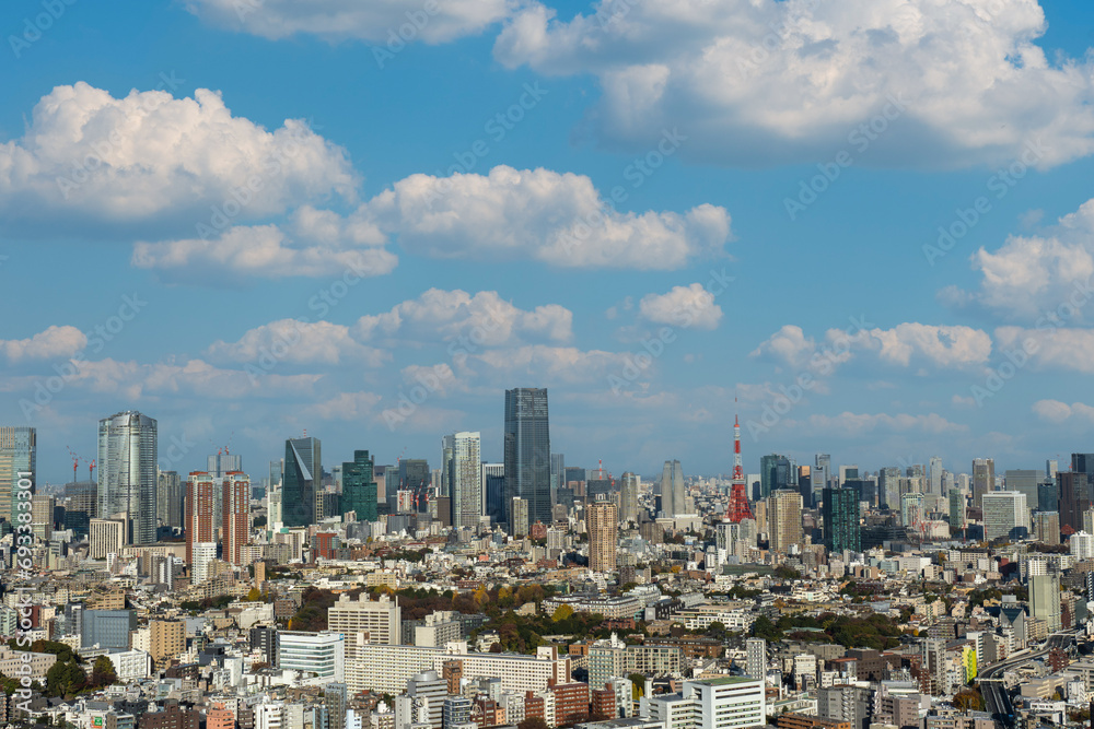 Cityscape of Tokyo, the capital of Japan.