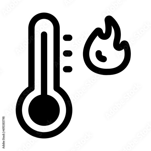Hot Weather Glyph Icon
