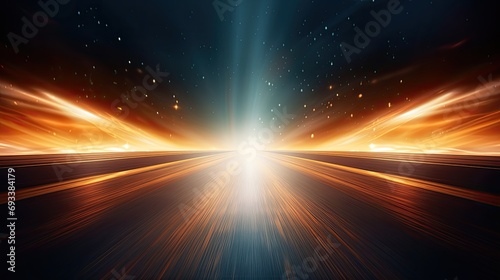 Road and speed curve light background for advertising with copy space