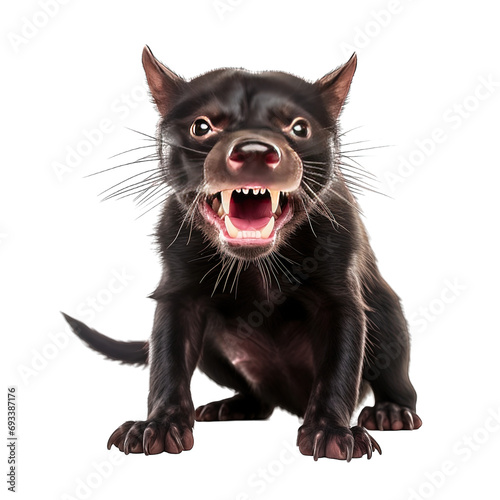 tasmanian devil isolated on white photo