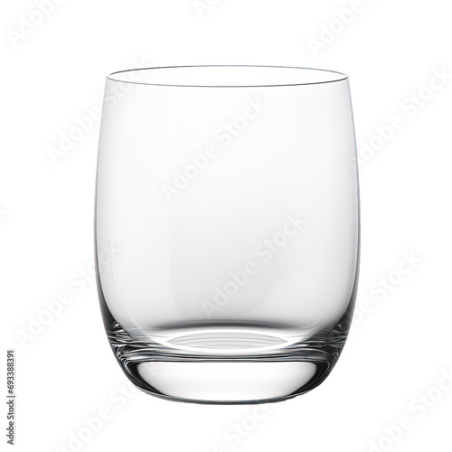 rounded drink glass isolated on white