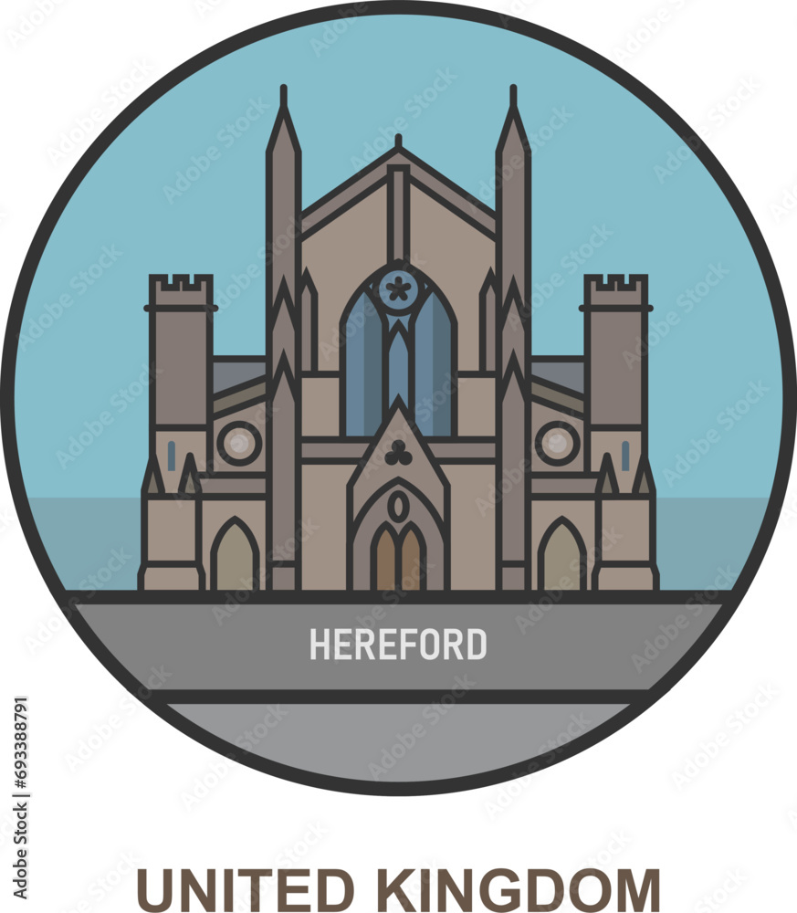 Hereford. Cities and towns in United Kingdom
