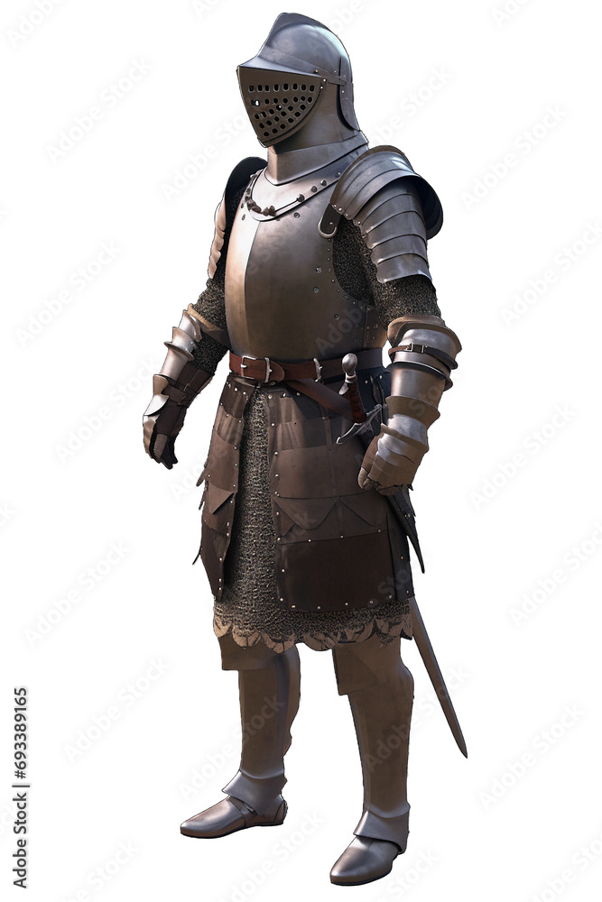 Medieval knight with a visor helmet, PNG image, isolated object Medieval knight with a visor helmet, PNG image, isolated object