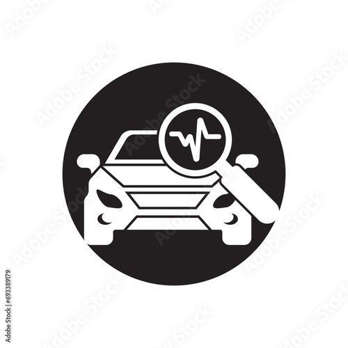 car diagnostics, icon, vector illustration