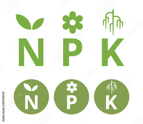 Gardening fertilizer label - N, P, K proportion