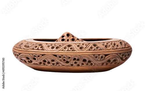 Clay Incense Holder Artful Aromatherapy Essential on a White or Clear Surface PNG Transparent Background