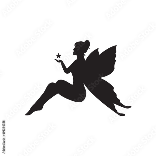 Fototapeta Naklejka Na Ścianę i Meble -  Flying Fairy logos and symbols