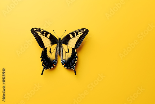 Eastern Tiger Swallowtail on Yellow photo