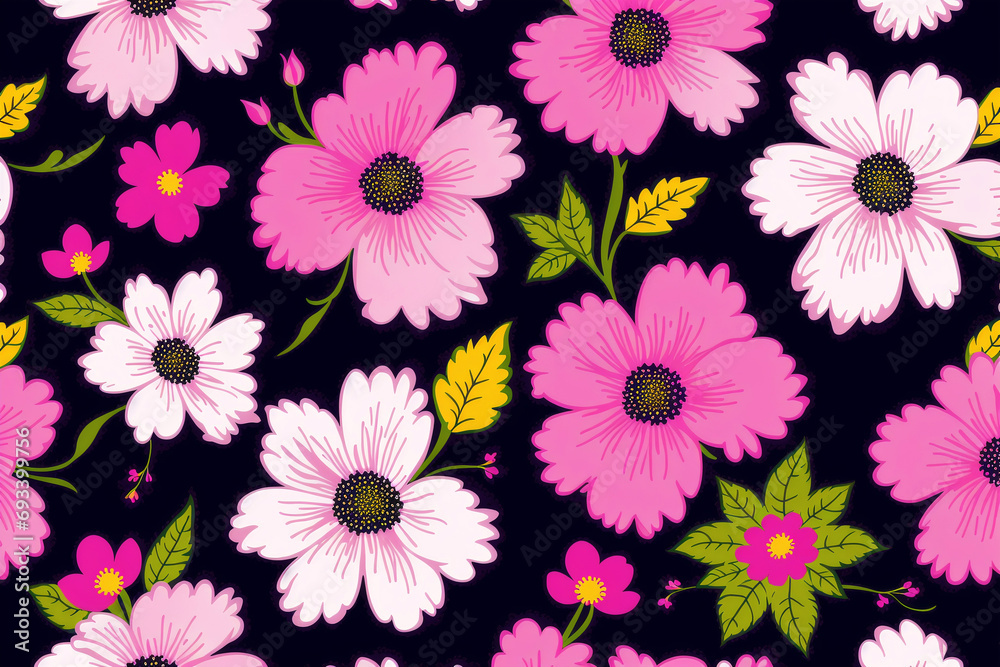 Beautiful Floral pattern. An amazing Floral Pattern Background. Generative AI Beautiful Floral pattern. An amazing Floral Pattern Background. Generative AI