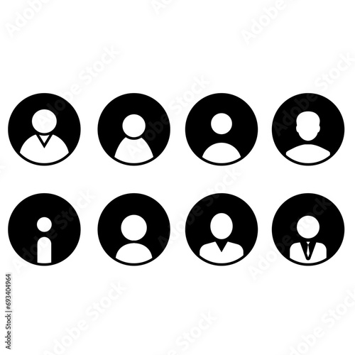 Avatar icon vector set. User illustration sign account symbol collection. Personal Area logo.
