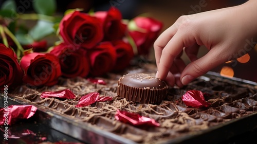 A Chocolate Day scene with a specific theme  such as the history of chocolate  the different types of chocolate  or the many ways to enjoy chocolate