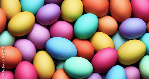 Pile of colorful easter eggs © Roberto Sorin