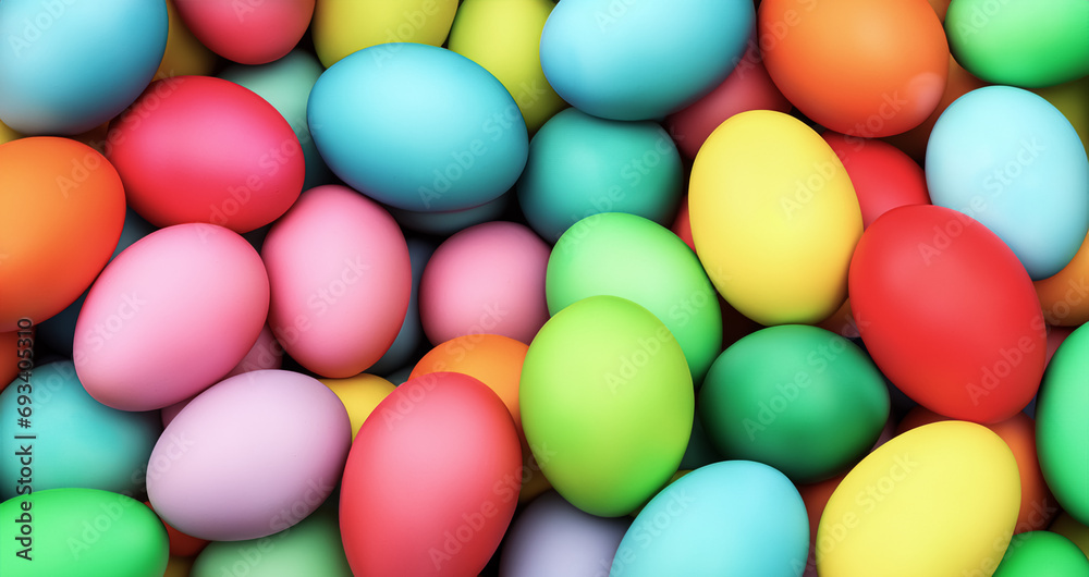 Pile of colorful easter eggs Pile of colorful easter eggs