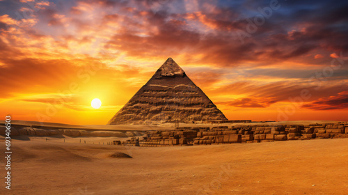 The Great Sphinx of Giza and the Pyramid of Khafreat