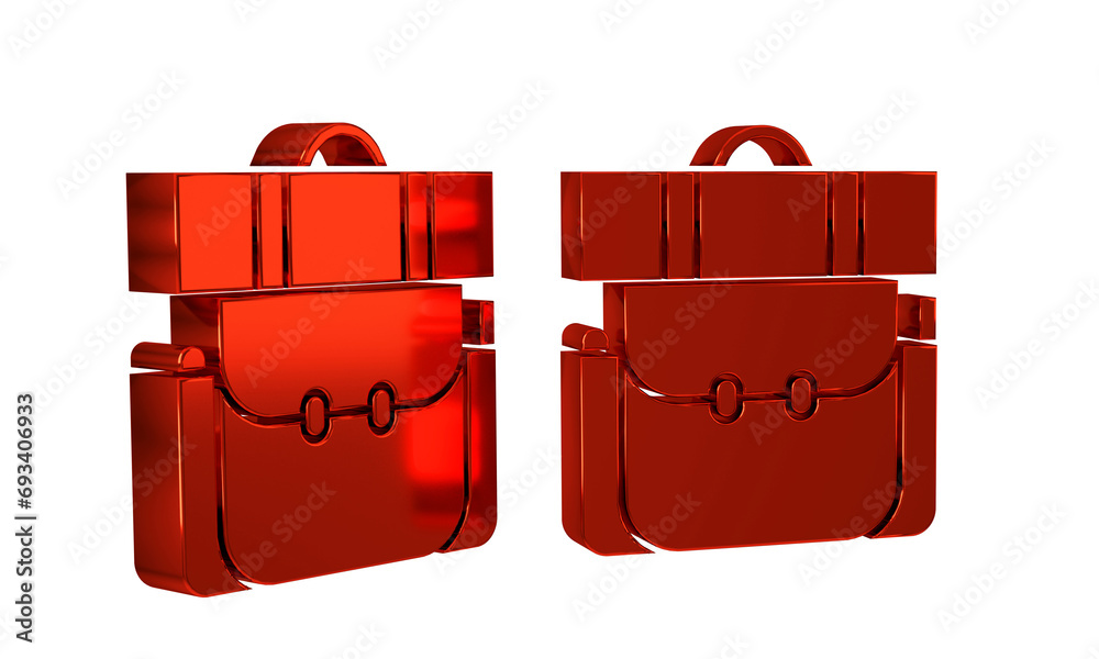 Red Hiking backpack icon isolated on transparent background. Camping and mountain exploring backpack. Red Hiking backpack icon isolated on transparent background. Camping and mountain exploring backpack.