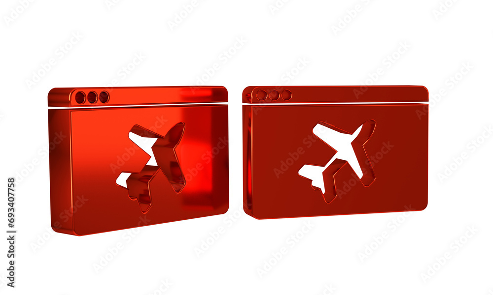 Red Website template icon isolated on transparent background. Internet communication protocol. Red Website template icon isolated on transparent background. Internet communication protocol.