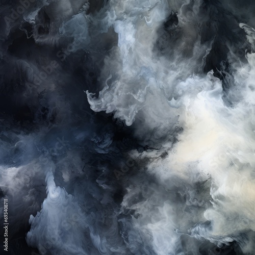 Background. Enigmatic Smoke. Captivating Monochrome Image