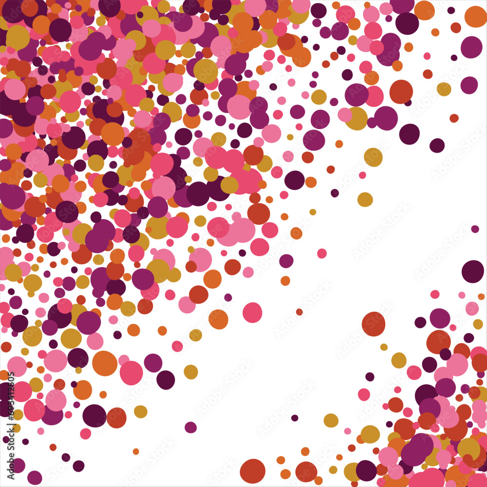 Square frame made of colored circles. banner Place for text. Horizontal background. Vector illustration. Square frame made of colored circles. banner Place for text. Horizontal background. Vector illustration.