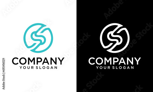 Creative letter SS monogram in incredibly luxury and classy style, elegant circular letter S and S logo template