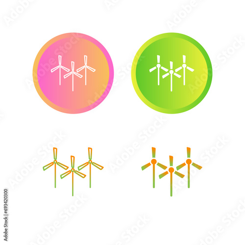 Multiple Windmills Vector Icon