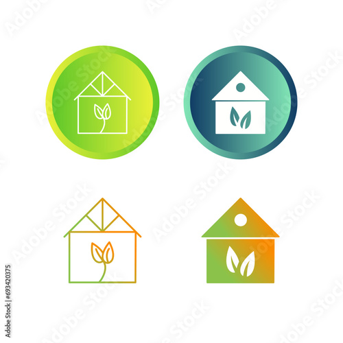 Green House Vector Icon