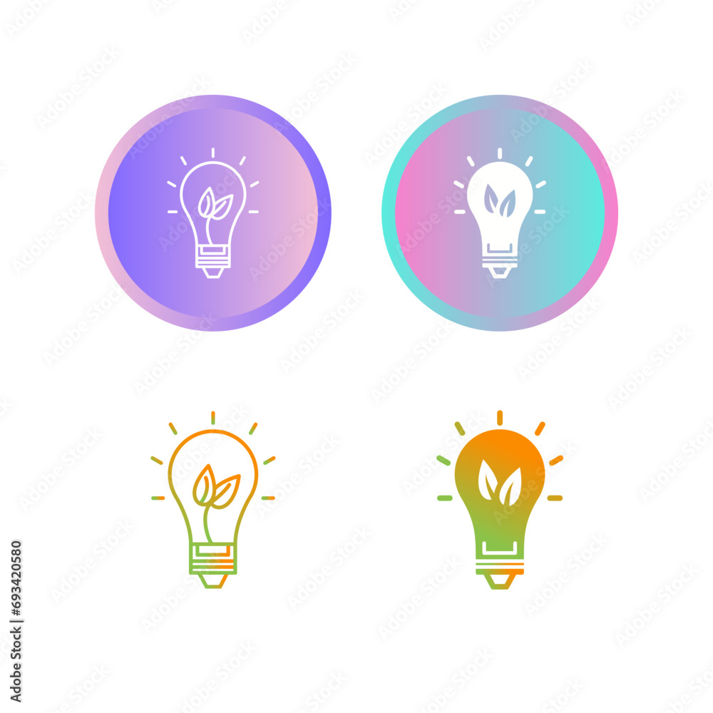Eco friendly Bulb Vector Icon