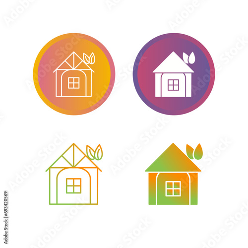 Eco friendly House Vector Icon